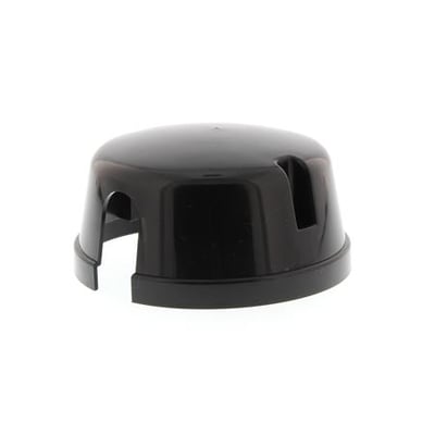 Omron beskyttelsesdæksel F03-11 BF-COVER i sort plast, designet til elektrodeholdere.