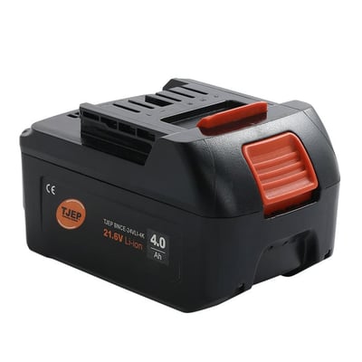 Tjep 4,0Ah batteri til armeringsskærere RC20A og RC30A med 21.6V Li-ion teknologi, vist isoleret på hvid baggrund.