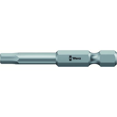 Detaljeret billede af Wera Bits 840/4 Z med tydeligt Wera-logo og Hex-Plus profil i 8,0 mm størrelse.
