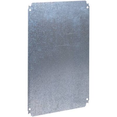 Schneider Electric montageplade 1000x800mm i galvaniseret stål med forborede huller i hjørnerne.