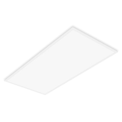 Hvidt, rektangulært Ledvance Compact LED-indbygningspanel med stor lysflade og smal ramme, 42 W og UGR19.
