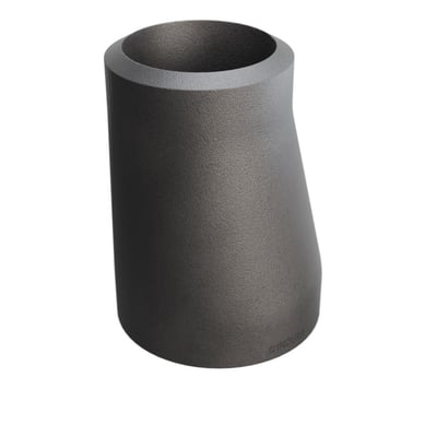 Grå reduktion i P235GH stål med dimensionerne 26,9 x 21,3 x 2,3/2,0 mm, certificeret EN 10253-2.