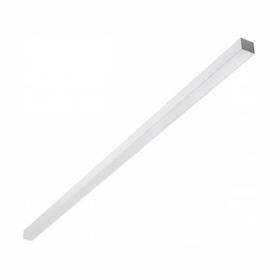 SpectrumLED kontorlampe på 150 cm med justerbar watt og CCT vises som en lang, hvid, slank lampe.