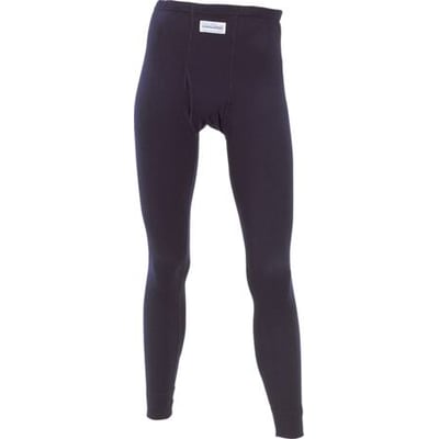 Mascot Alta termounderbukser i marineblå COOLMAX® PRO materiale, type med lange ben og gylp, vist forfra på hvid baggrund.