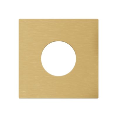 Grohe roset 70x70x2mm i børstet messing med 'Cool Sunrise' finish, med cirkulært hul i midten.