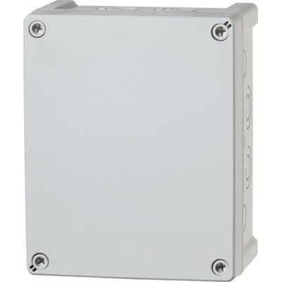Fibox TEMPO TAM201614 grå kasse med gråt dæksel, 201x163x138 mm, IP65, fremstillet af ABS plast med PUR pakning.
