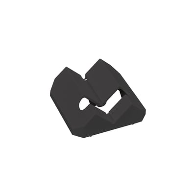 Niko hjørnebeslag i sort plast, designet til model 351-26572, vist på hvid baggrund.