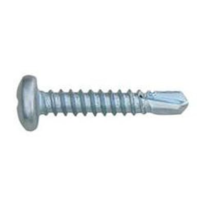 4,8x16 mm DIN 7504-N el-galvaniseret panhoved pladeskrue med borespids og T25 T-Drive.