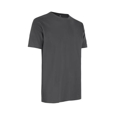 ID Identity T-shirt i silver grey, str. 2XL, med korte ærmer og rund halsudskæring i bomuldskvalitet med stretch.