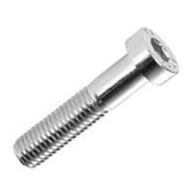 M6X55 DIN 6912 A2 skrue med cylindrisk hoved og indvendig 6-kant, fremstillet af rustfrit stål på hvid baggrund.