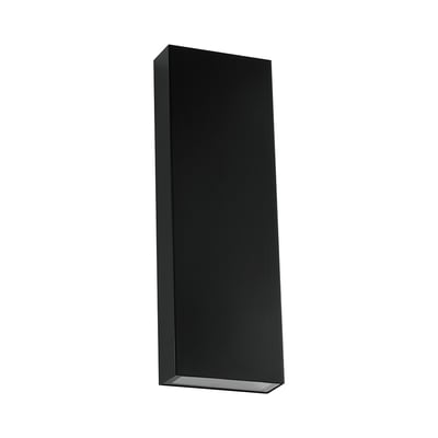 V-TAC LED væglampe Vt-91008 i sort PC-hus med op-ned lysfunktion, vist på hvid baggrund.