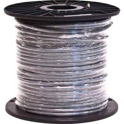 Stor tromle med grå Texiline HF90 D monteringsledning på 16 mm² med dobbelt isolering og fortinnet kobber.