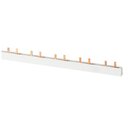 Siemens 2-faset PIN samleskinne med 10mm² tværsnit og 56 MW kapacitet i grå farve.