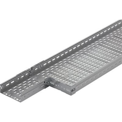 Legrand P31 koblingsbeslag EDU Multi H60, HDG, viser et sammenkoblet system af perforerede gitterbakker i galvaniseret stål.