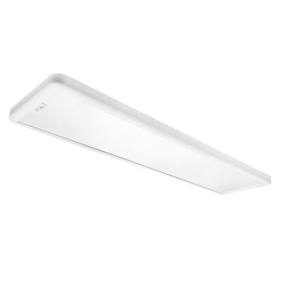 SG Armaturen Sense Surface Connect 300x1200 LED-armatur med integreret trådløs SG Connect-sensor og 4000K lysfarve på hvid baggrund.