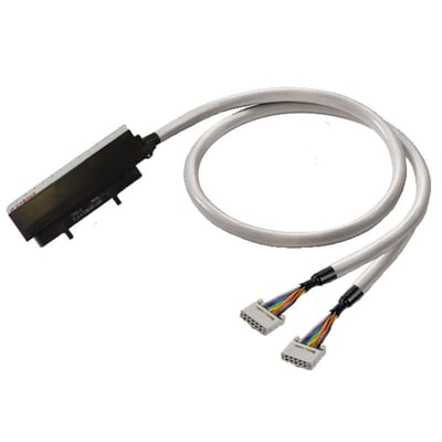 Weidmüller PLC-kabel til digitale signaler, 10-leder LiYY på 1 meter, med gråt kabel og stik i begge ender.