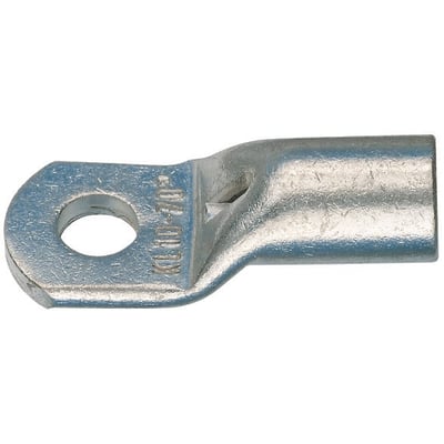 Klauke rørkabelsko i fortinnet kobber til 25 mm² leder, med 5 mm bolt hul og inspektionsåbning.