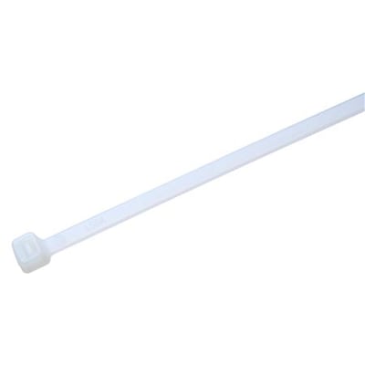 Naturfarvet kabelbinder på 4,6x160 mm, fremstillet af slidstærkt polyamid (PA) materiale og klar til brug.