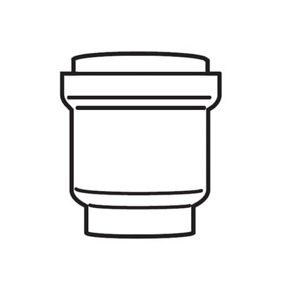 Vaillant EcoTEC skydestykke til 60/100 mm rør i et stiliseret linjedesign.