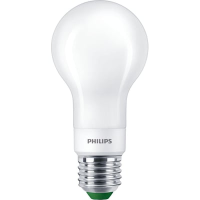 Philips LED standard lyskilde med E27 fatning, 4W effekt og 840lm lysstyrke i mat hvid.