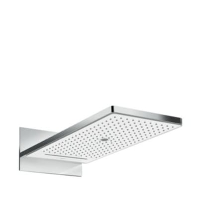 Hansgrohe Rainmaker Select hovedbruser i krom med 580 x 260 mm dimensioner og blank overflade, vist isoleret.