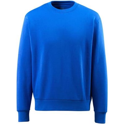 Mascot Carvin sweatshirt i koboltblå farve, XS, med rund hals og ribkanter ved ærmer og bund.