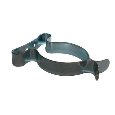 Fjederklemme Ø50mm fra Maskinfabrikken Universal, lavet af metal og uden bagplade, på hvid baggrund.