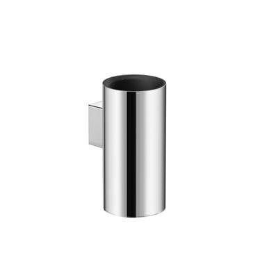 Cosmic Architect Dual væghængt tandkrus i blank krom med cylinderformet beholder og vægmonteringsbeslag.