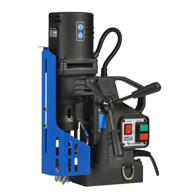 Scantool Compact 50 magnetboremaskine med 1260 watt, MK-2 og indbygget kølesystem, med betjeningshåndtag og knapper.