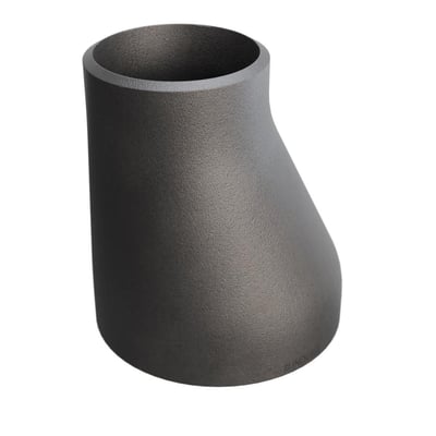 Contura Steel reduktion i P235GH-TC1 stål, dimensioner 76,1/2,9 mm x 48,3/2,6 mm, med ru overflade.