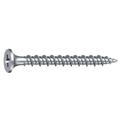 EJOT gipsskrue på 3,9 x 30 mm med sølvfarvet overflade, krydskærv i hovedet og spids gevindstang.