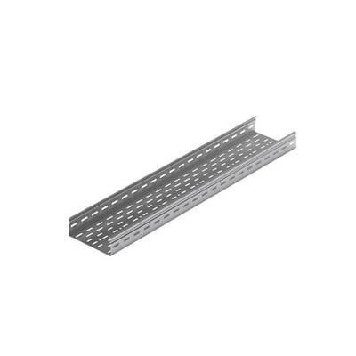 Legrand P31 MAS kabelbakke i varmgalvaniseret stål, 60x300 mm, med perforeringer og 3 meters længde på hvid baggrund.