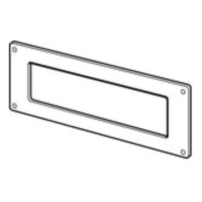 Rektangulær murplade til fladkanal med dimensionerne 206mm x 60mm og tydelige monteringshuller i hjørnerne.