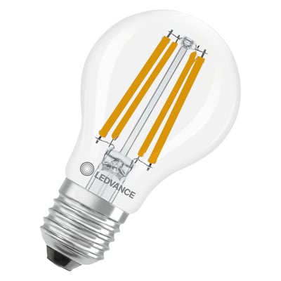 Ledvance LED-standardpære i klar klassisk form med synlige filamenter og E27-skruesokkel, 11 W og 6500 K.