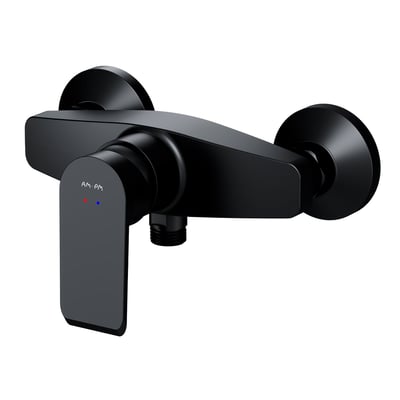 AM.PM Flash etgrebs brusebatteri i mat sort messing med 1-grebs betjening, traditionel montering.