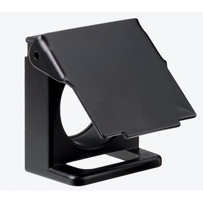 Schneider Electric beskyttelsesdæksel ZB4 til aflåsning, sort plast, designet til 22mm trykknapper og hængelås.