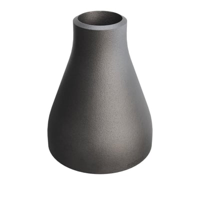 Koncentrisk reduktion i P235GH stål, med dimensioner fra 60,3 x 2,9 mm til 26,9 x 2,3 mm, afbilledet isoleret på hvid baggrund.