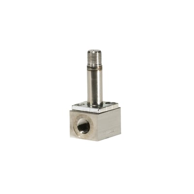 Danfoss EV210A magnetventil NC G ¼ isoleret og vist på hvid baggrund, fremhæver rustfrit stålehus og 1/4" gevind.