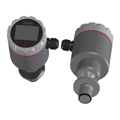 Siemens Pascal CI4 tryktransmitter med bagudvendt tilslutning, 0-40 bar rel. med display og knapper.