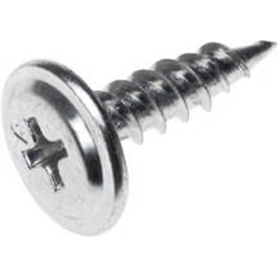 Elforzinket profilskrue på 4,2 x 14 mm med fladt hoved, krave og synlig PH2-kærv.