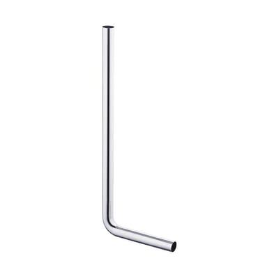 Viega afløbsrørsvinkel i forkromet metal med 40 mm diameter og justerbar længde på 220-680 mm.