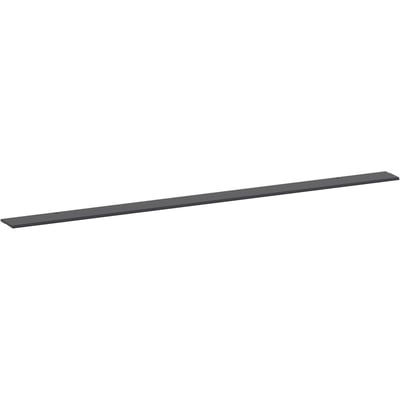 Nærbillede af Schneider Electric sort baldakin, 847mm lang med monteringshuller, fremstillet af PVC.
