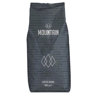 Mountain Brasil kaffe, 1 kg pose med hele bønner. Arabica kaffe fra Brasilien med noter af frugt og chokolade.