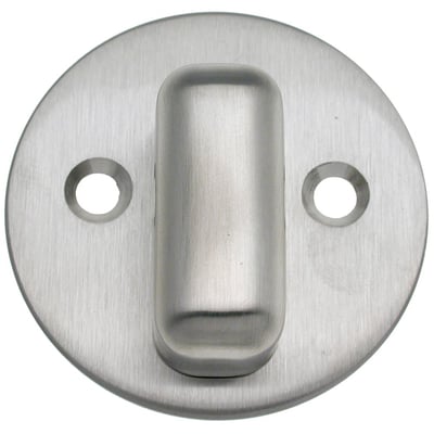 Assa Abloy vridergreb RS 8620-230 med tilbehør, set forfra med rundt beslag, centralt greb og to skruehuller.