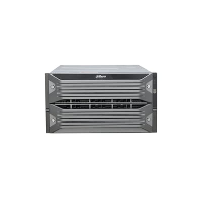 Dahua EVS7148S video storage i 6U-format med 48 drevpladser, set forfra med mørkt kabinet og frontgitre.