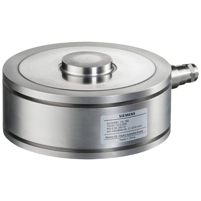 Siemens Siwarex WL 280 vejecelle med 5 tons nominel last, fremstillet i rustfrit stål med IP68 beskyttelse.