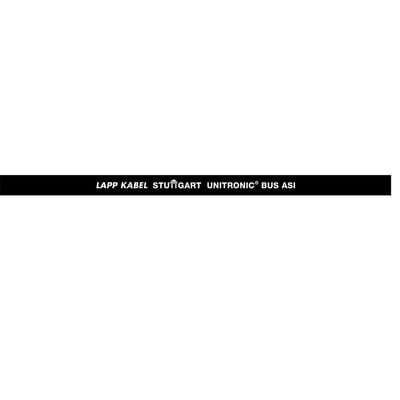 Lapp Unitronic BUS ASI kabel, sort, med teksten 'LAPP KABEL STUTTGART UNITRONIC BUS ASI' på en sort stribe mod hvid baggrund.