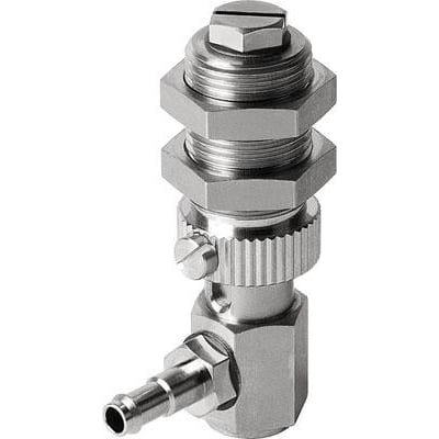 Festo ESH-HD-3-PK sugekopholder med højdekompensator og sidelæns vakuumtilslutning, fremstillet af metal.