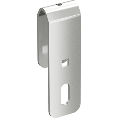 Schneider Electric stigefæste 12/70 FZV i varmgalvaniseret stål, viser monteringshuller og U-formet design.