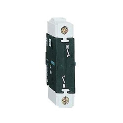 Sidevisning af Schneider Electric nulelement VZ-11 til TeSys Vario, med synlige skrueterminaler.